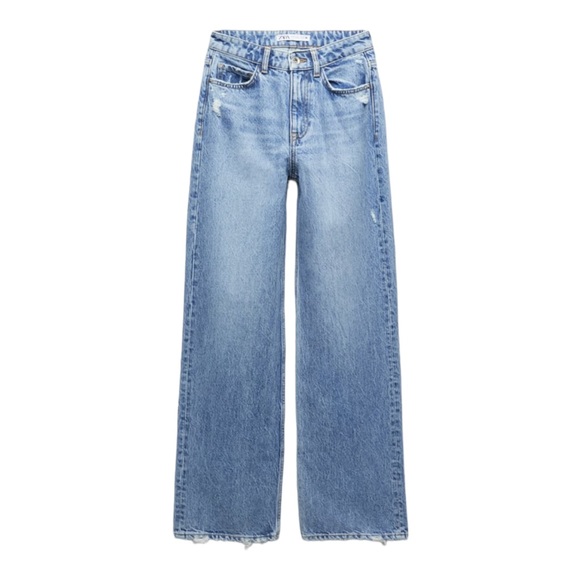 ZARA | Blue | Z1975 MID RISE STRAIGHT LONG LENGTH - Picture 2 of 13